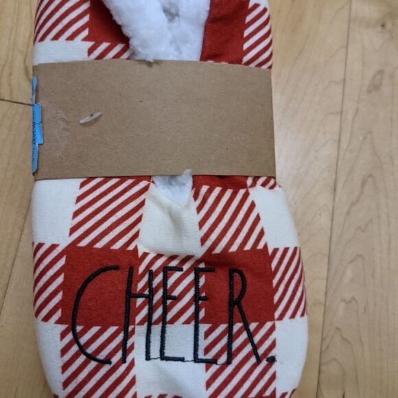 RAE DUNN Slippers CHEER size 8-10 II NEW - Picture 2 of 6